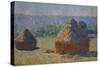 The Haystacks, End of Summer, Giverny, 1891-Claude Monet-Stretched Canvas