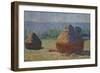 The Haystacks, End of Summer, Giverny, 1891-Claude Monet-Framed Giclee Print