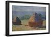 The Haystacks, End of Summer, Giverny, 1891-Claude Monet-Framed Giclee Print