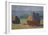 The Haystacks, End of Summer, Giverny, 1891-Claude Monet-Framed Giclee Print