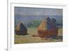 The Haystacks, End of Summer, Giverny, 1891-Claude Monet-Framed Giclee Print