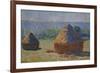 The Haystacks, End of Summer, Giverny, 1891-Claude Monet-Framed Giclee Print