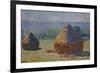 The Haystacks, End of Summer, Giverny, 1891-Claude Monet-Framed Giclee Print