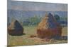 The Haystacks, End of Summer, Giverny, 1891-Claude Monet-Mounted Giclee Print