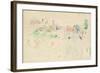 The Haystacks in Jersey, 1886 (W/C on Paper)-Berthe Morisot-Framed Giclee Print