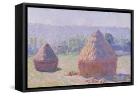 The Haystacks, or the End of the Summer, at Giverny, 1891-Claude Monet-Framed Stretched Canvas