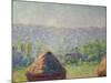 The Haystacks Or, the End of the Summer, at Giverny, 1891-Claude Monet-Mounted Giclee Print