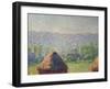 The Haystacks Or, the End of the Summer, at Giverny, 1891-Claude Monet-Framed Giclee Print