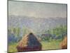 The Haystacks Or, the End of the Summer, at Giverny, 1891-Claude Monet-Mounted Giclee Print