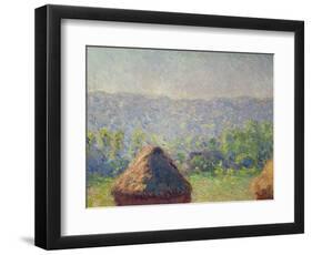 The Haystacks Or, the End of the Summer, at Giverny, 1891-Claude Monet-Framed Giclee Print