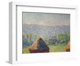 The Haystacks Or, the End of the Summer, at Giverny, 1891-Claude Monet-Framed Giclee Print