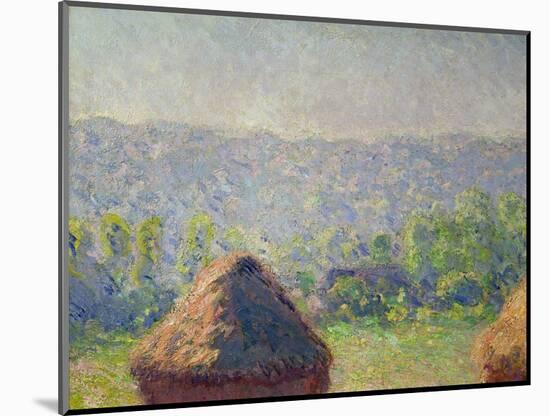 The Haystacks Or, the End of the Summer, at Giverny, 1891-Claude Monet-Mounted Giclee Print