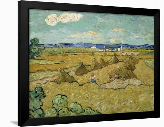 The Haystacks-Vincent van Gogh-Framed Giclee Print