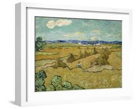 The Haystacks-Vincent van Gogh-Framed Giclee Print