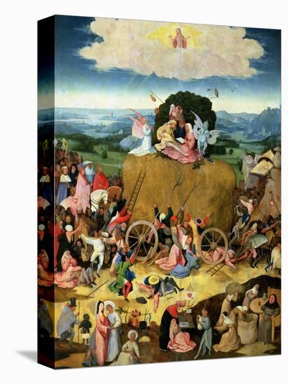 The Haywain: Central Panel of the Triptych, circa 1500-Hieronymus Bosch-Stretched Canvas