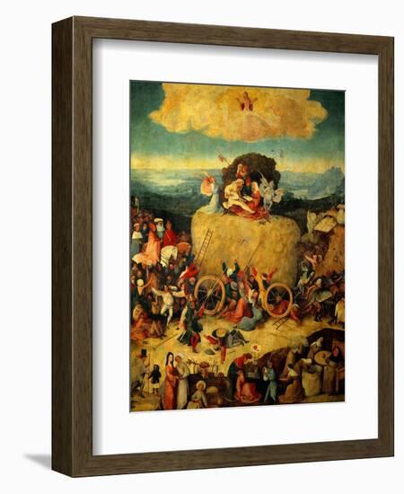 The Haywain, Central Panel (Triptych) circa 1485-90-Hieronymus Bosch-Framed Giclee Print