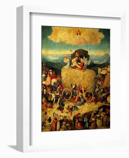 The Haywain, Central Panel (Triptych) circa 1485-90-Hieronymus Bosch-Framed Giclee Print