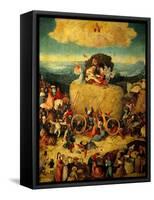 The Haywain, Central Panel (Triptych) circa 1485-90-Hieronymus Bosch-Framed Stretched Canvas