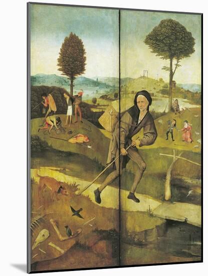 The Haywain, with Panels Closed Showing Everyman Walking the Path of Life-Hieronymus Bosch-Mounted Giclee Print