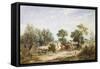 The Haywain-J.E. Meadows-Framed Stretched Canvas