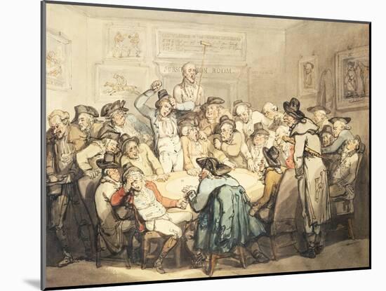 The Hazard Room, England, 1792-Thomas Rowlandson-Mounted Giclee Print