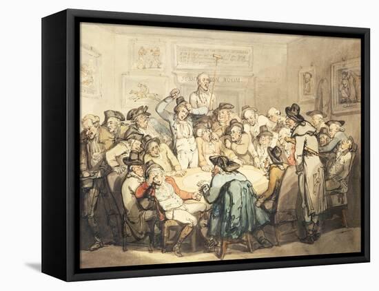 The Hazard Room, England, 1792-Thomas Rowlandson-Framed Stretched Canvas