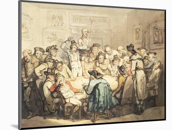 The Hazard Room, England, 1792-Thomas Rowlandson-Mounted Giclee Print