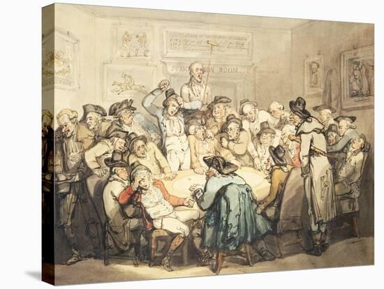 The Hazard Room, England, 1792-Thomas Rowlandson-Stretched Canvas