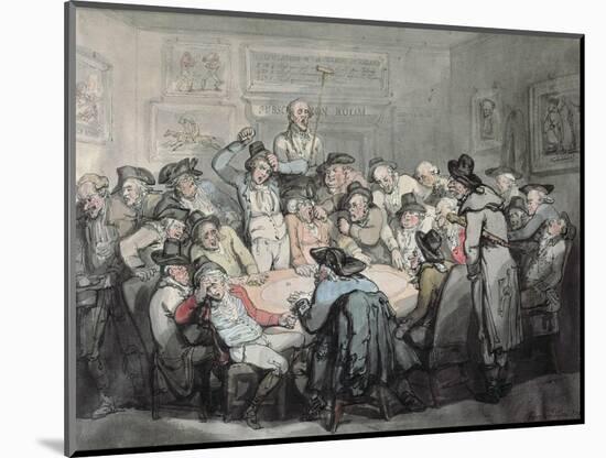 The Hazard Room-Thomas Rowlandson-Mounted Giclee Print