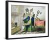 The Head Ache, Satirical Cartoon-George Cruikshank-Framed Giclee Print