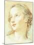 The Head of a Girl Looking to the Left-Charles Joseph Natoire-Mounted Giclee Print