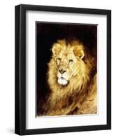 The Head of a Lion-Geza Vastagh-Framed Giclee Print