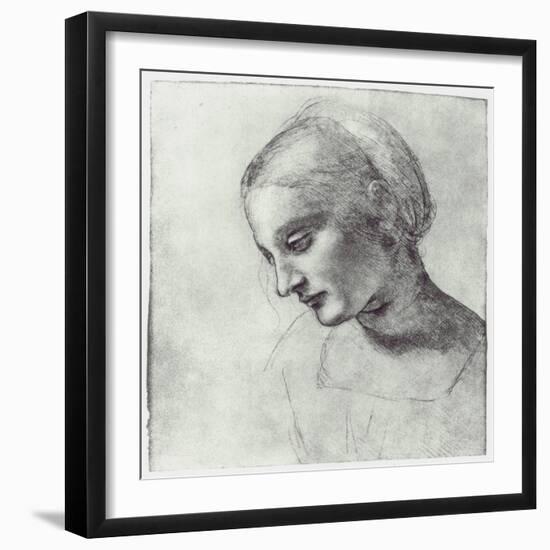 The Head of a Madonna, C1484-1486-Leonardo da Vinci-Framed Giclee Print