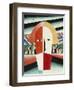 The Head of a Peasant, 1928-30-Kasimir Malevich-Framed Premium Giclee Print