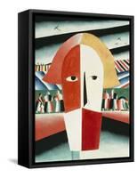 The Head of a Peasant, 1928-30-Kasimir Malevich-Framed Stretched Canvas