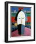 The Head of a Peasant, c.1929-32-Kasimir Malevich-Framed Giclee Print