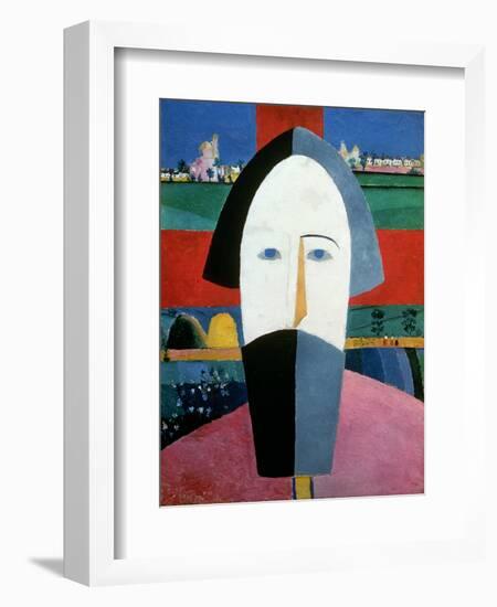The Head of a Peasant, c.1929-32-Kasimir Malevich-Framed Giclee Print