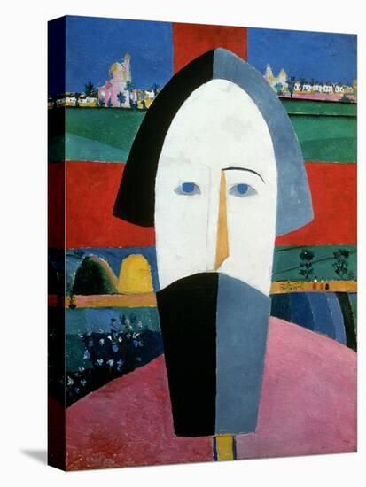 The Head of a Peasant, c.1929-32-Kasimir Malevich-Stretched Canvas