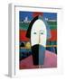 The Head of a Peasant, c.1929-32-Kasimir Malevich-Framed Giclee Print