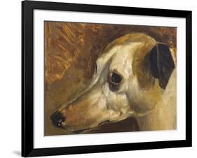 The Head Of A Whippet-Edwin Landseer-Framed Giclee Print