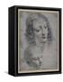 The Head of a Woman and the Head of a Baby-Leonardo da Vinci-Framed Stretched Canvas