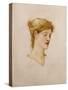 The Head of a Woman-Edward Burne-Jones-Stretched Canvas