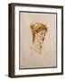 The Head of a Woman-Edward Burne-Jones-Framed Giclee Print