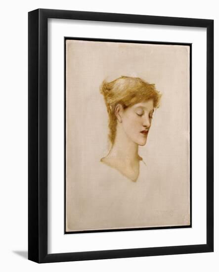 The Head of a Woman-Edward Burne-Jones-Framed Giclee Print