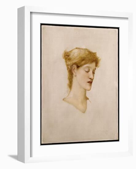 The Head of a Woman-Edward Burne-Jones-Framed Giclee Print