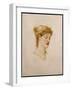 The Head of a Woman-Edward Burne-Jones-Framed Giclee Print