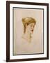 The Head of a Woman-Edward Burne-Jones-Framed Giclee Print