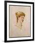 The Head of a Woman-Edward Burne-Jones-Framed Giclee Print