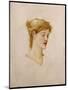 The Head of a Woman-Edward Burne-Jones-Mounted Giclee Print