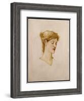 The Head of a Woman-Edward Burne-Jones-Framed Giclee Print